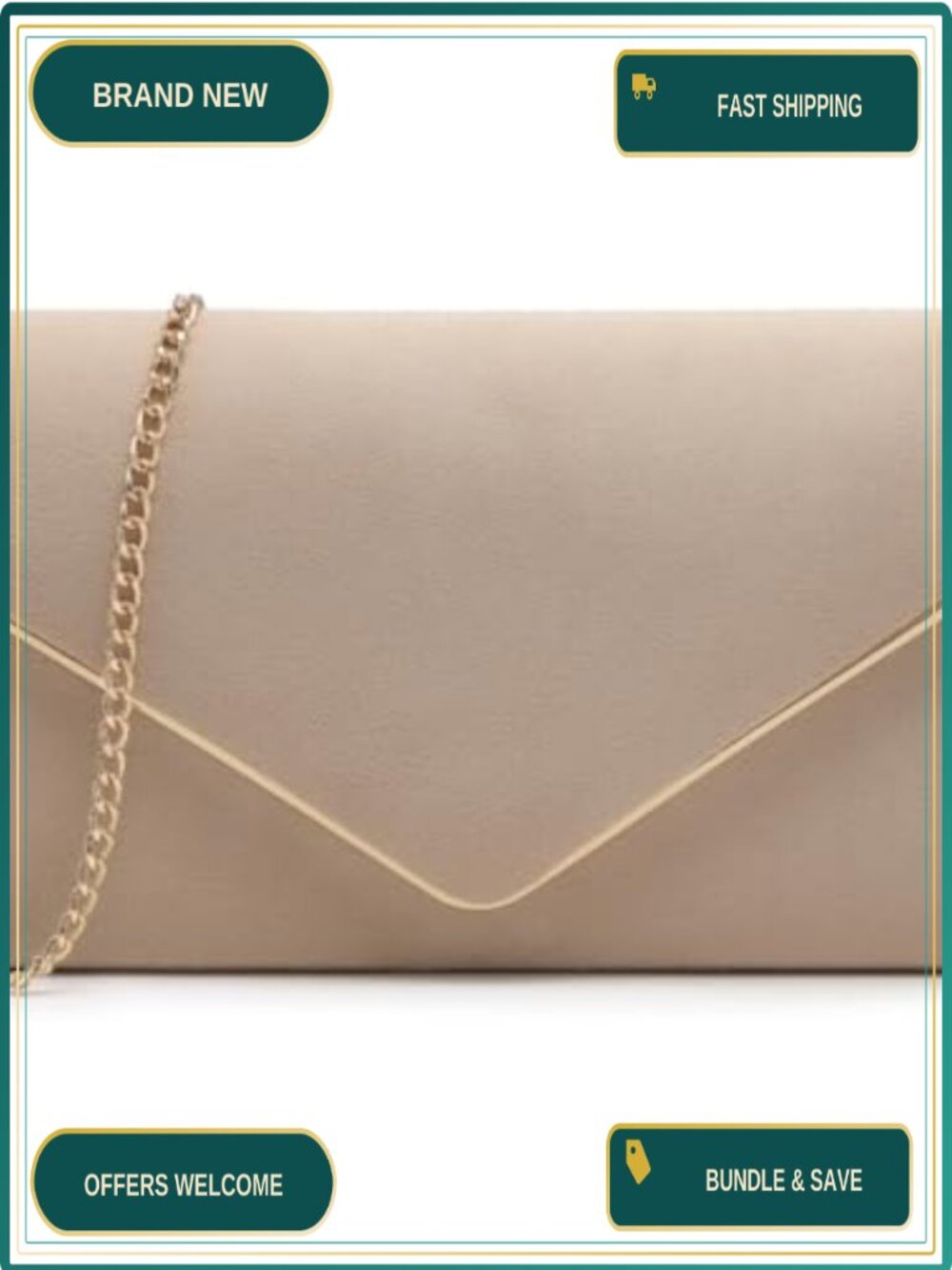 Faux Suede Clutch Evening Bag Formal Bridal Handbag